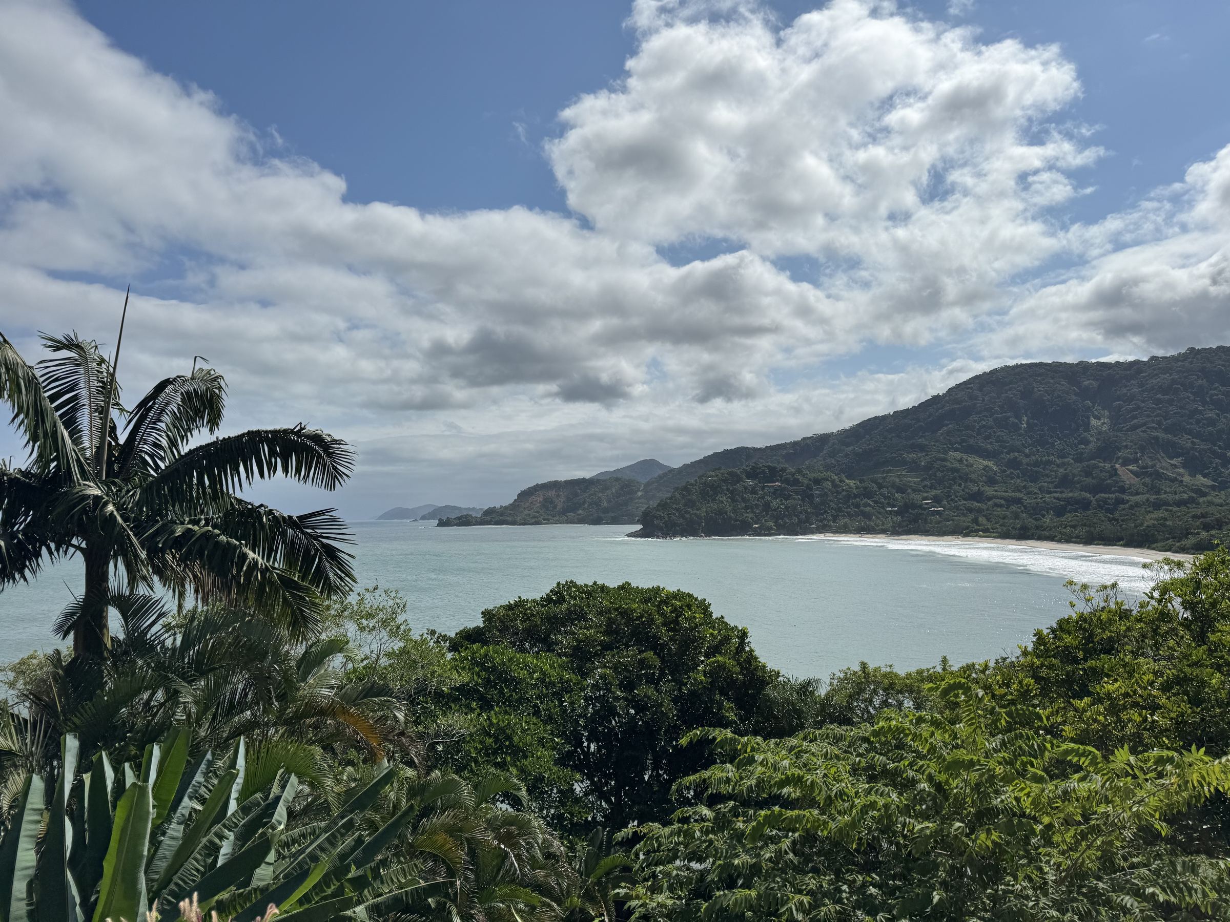 The bay of Barra do Sahy seen from the house